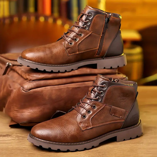 Mr. Gentle - Pilot Leren Boots with Zippers