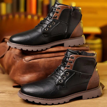 Mr. Gentle - Pilot Leren Boots with Zippers